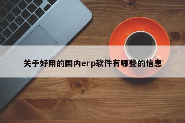 关于好用的国内erp软件有哪些的信息